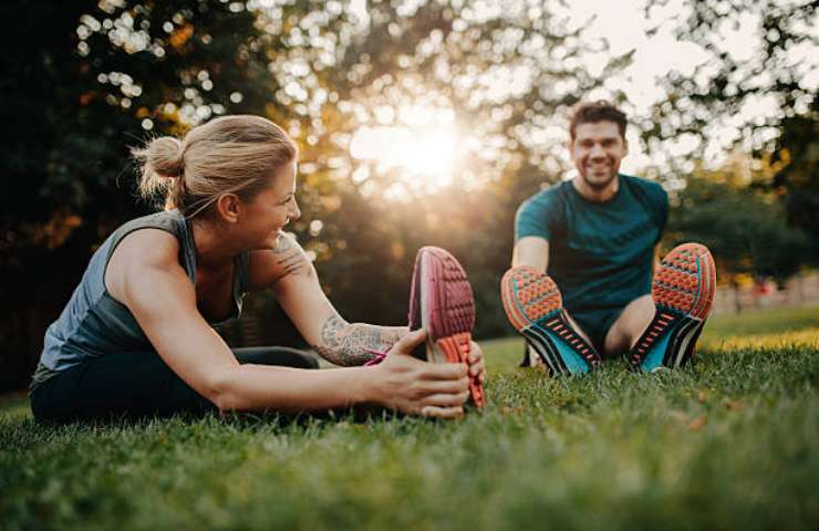 Stretching al parco